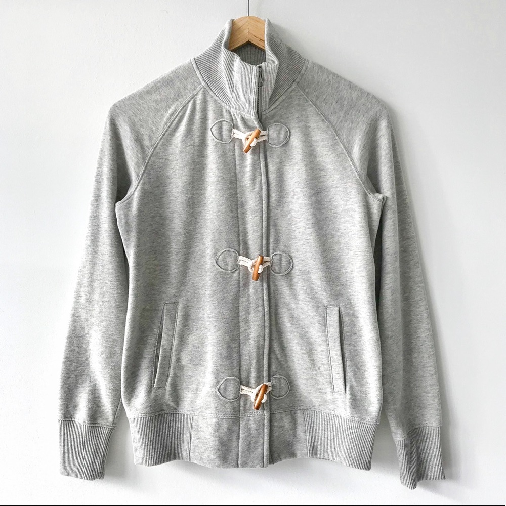Old Navy Plush Fleece Zip & Toggle Cardigan Grey